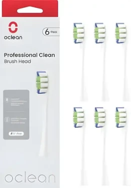 Oclean Professional Clean Brush head P1C1 biela (6ks) / Náhradné hlavice / sonické kefky Oclean / medium