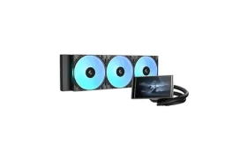 DEEPCOOL LT360 VISION ARGB čierna / Vodné chladenie CPU / 360 mm / 4,5" LCD / ARGB / LGA1851 / AM5 (R-LT360VISION-BKAMMC-G-1)