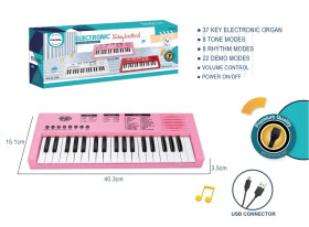 Mamido Mamido Detské klávesy s mikrofónom 37 kláves ružové