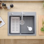 Quadron Quadron - Granitový drez KURT 110 WORKSTATION Grey Metallic ZLE-09004