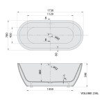 POLYSAN - SAMIRA voľne stojaca vaňa 173x78x59cm, biela 68648