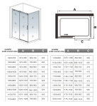 H K - Sprchovací kút DIAMOND 150x80 L/P variant SE-DIAMOND15080