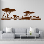 Veselá Stena Samolepka Africké safari Farba: modrá, Veľkosť: 100 x 32 cm