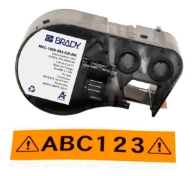 BRADY páska M410/BMP41/M510/BMP51/BMP53/M511 čierno-oranžová / Páska do popisovača káblov / vinylová / 2,54 cm (M4C-1000-595-OR-BK)