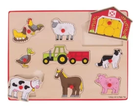 Bigjigs Toys Vkladacie puzzle Farmársky statok