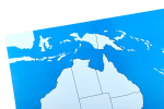 Moyo Montessori Moyo Montessori Kontrolná mapa - Austrália Nová - bez popisov