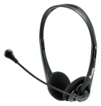 Equip Headset s mikrofónom čierny / Headset / Jack 3,5 mm / Náhlavný / 1,8 m kábel (245304)