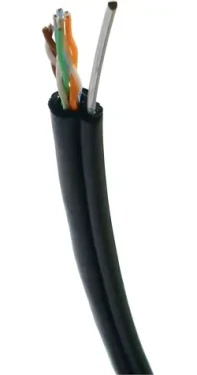 DATACOM UTP Cat5e 50m čierna / Sieťový kábel / vonkajší samonosný / bez konektorov / 24 AWG plná meď (13882)
