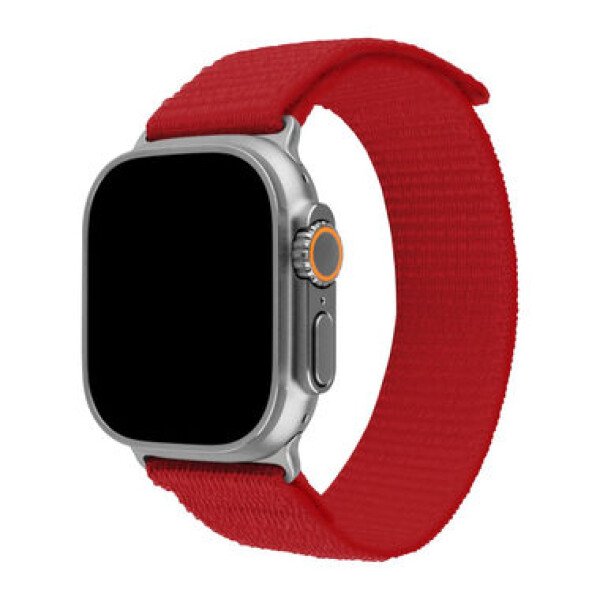 FIXED Nylonový remienok Nylon Sporty Strap pre Apple Watch Ultra 49mm červený (FIXNST2-1029-RD)