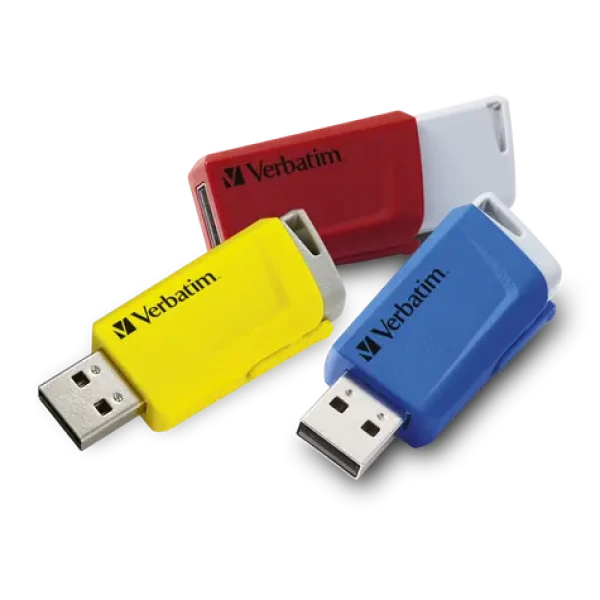 Verbatim Store 'n' Click 16GB (3ks) / 3x Flash disk / USB-A 3.2 Gen 1 / čítanie: až 80MBs / zápis: až 25MBs (49306)
