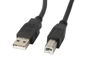 Lanberg čierna / Kábel USB / USB 2.0 / typ A (M) - typ B (M) / 0,5 m (CA-USBA-11CC-0005-BK)