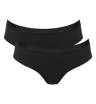 Dámske nohavičky GO Casual Hipster 2P - BLACK - black 0004 - SLOGGI BLACK S
