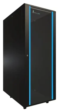 Extralink 37U 19" čierna / Stojanový rozvádzač / 600×1000 mm / Sklenené dvere / Nosnosť 1200 kg (EX.11403)
