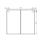 Mereo Aira, Ponte kúpeľňová galerka 80 cm, zrkadlová skrinka, dub Kronberg CN717GD
