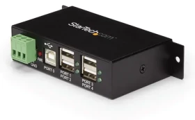 StarTech Rugged / USB hub / 4 porty / USB 2.0 Type-B / čierna / 7-24 V (ST4200USBM)