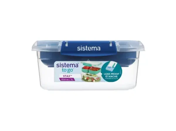 Sistema To Go STAX Delený vodotesný box na jedlo 1 l - 1 l modrá (8592001429253)