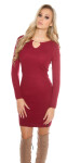 Sexy knit dress with V-cut and lacing Einheitsgroesse