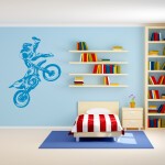 Veselá Stena Samolepka Freestyle Motocross Farba: černá, Veľkosť: 60 x 44 cm