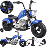 Mamido Detská elektrická motorka Chopper 24V modrá