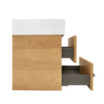 Kúpeľňová skrinka s umývadlom SAT Cube Way 60x53x46 cm dub Hickory mat CUBE46602DHSATCW CUBE46602DHSATCW