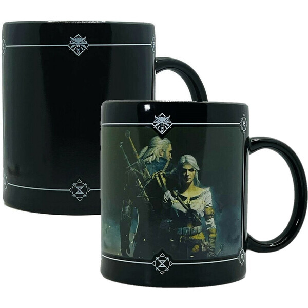 Hrnček The Witcher 3 Geralt & Ciri 480 ml (meniaci sa motív)