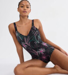 Summer Tropics - Plavky s kosticami: kvetinové tvarovanie Triumph BLACK COMBINATION 42C