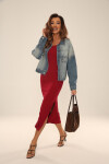 Šaty/Blouse De Lafense 054 Sienna w/r S-2XL čokoláda XXL