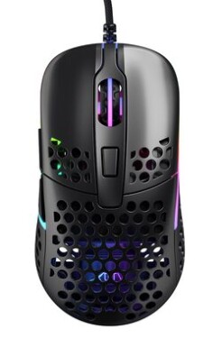 XTRFY M42 RGB čierna / herná myš / optická / 16000DPI / 6 tlačidiel / RGB / 2 veľkosti / USB / 1.8m (M42-RGB-BLACK)