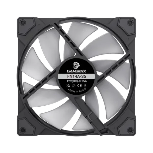 Gamemax FN14A-S5 čierna / Ventilátor / 140 mm (FN14A-S5)