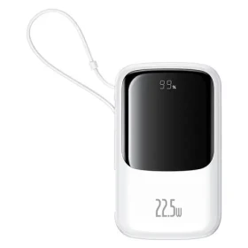 Baseus Qpow Pro+ 10000mAh 22.5W s káblom USB-C biela / Powerbanka / 2xUSB-C / 1xUSB-A (P10067101213-00)