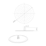 SAPHO - SLIM hlavová sprcha, priemer 300, zlato mat MS573GB