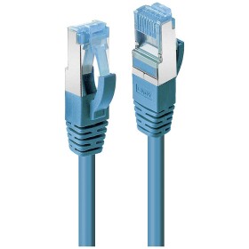 LINDY 47153 RJ45 sieťové káble, prepojovacie káble CAT 6A S/FTP 10.00 m modrá tienený 1 ks; 47153