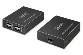 Digitus USB extender čierna / USB extender / 4X USB-A / 150 m / Cat 6 / USB 2.0 (DA-73120)