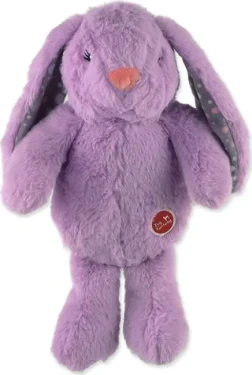 DOG FANTASY Hračka Zajačik Cuddle s tlčúcim srdcom fialová / 29 cm / polyester (454-860729)