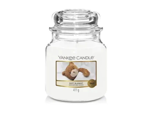Yankee Candle Soft Blanket stredný pohár 411g / doba horenia: až 75 h (1173564E)