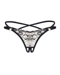 Dámske magické tangá Vila Blanes Crotchless tangá beige - Obsessive XS