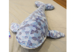 Mamido Plyšová veľryba 90 cm šedá