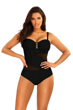 Dámske jednodielne plavky S8030CH3 Gold7 Black - Self 48C