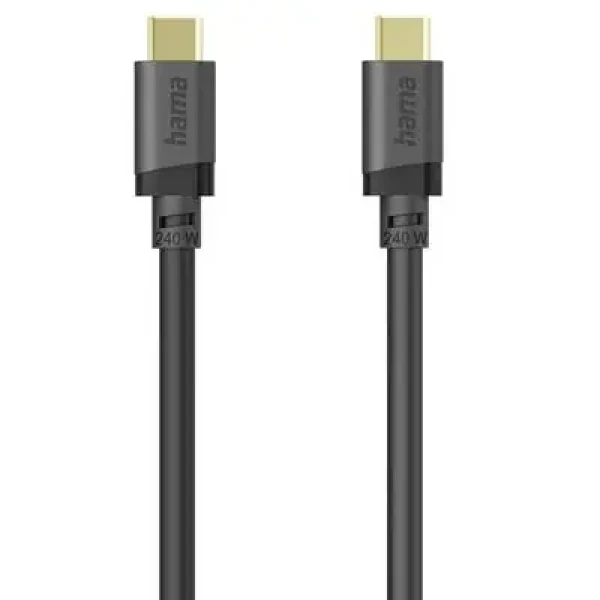 HAMA 202008 Kábel USB-A (M) - USB-C (M) 0.75m 240W čierna (202008)