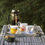 Royal Copenhagen Porcelánová šálka s podšálkou Flora Cornflower 270 ml