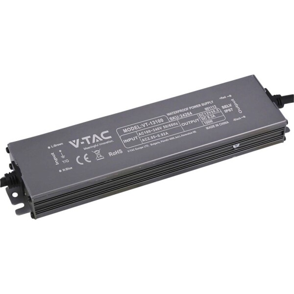 V-TAC VT-13100 napájací zdroj pre LED konštantné napätie 100 W 8.3 A 12 V/DC bez možnosti stmievania; 24264