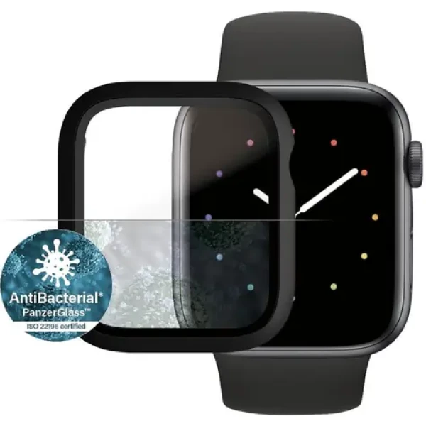 PanzerGlass Curved Glass Tvrdené sklo pre Apple Watch 4, 5, 6 a SE (44mm) čierna (5711724036415)