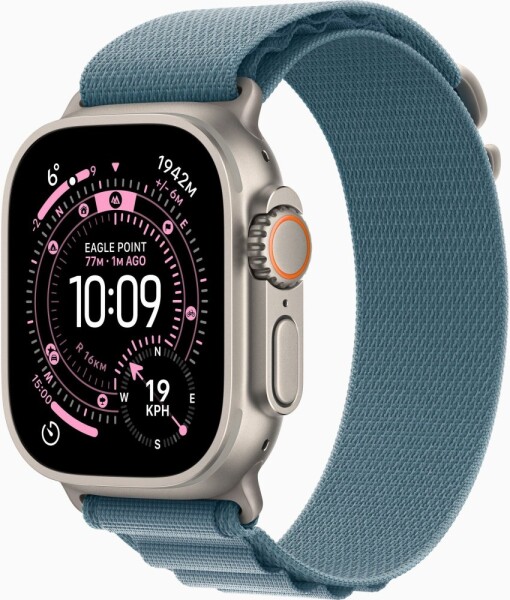 Apple Watch Ultra 3 GPS + Cellular 49mm Natural Titanium / Alpine Loop L blue