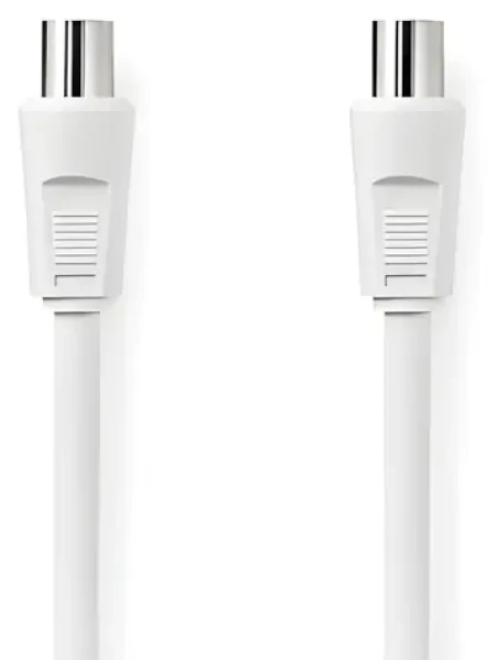 Nedis koaxiálny kábel IEC-IEC biela / Kábel / 75 Ohm / Dvojité tienenie / 1,5 m (CSGB40000WT15)