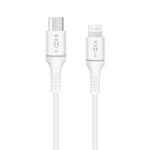 FIXED Dátový a nabíjací USB-C kábel s konektorom Lightning biela / MFI certifikácia / 15W (FIXD-CL-WH)