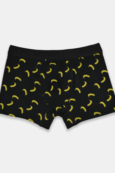 Pánske boxerky PREMIUM BB006-04 čierne so žltou - Noviti L černá se žlutou