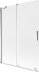 MEXEN/S - Velar dvojkrídlová posuvná vaňová zástena 130 x 150, dekor, chróm 896-130-000-31-01