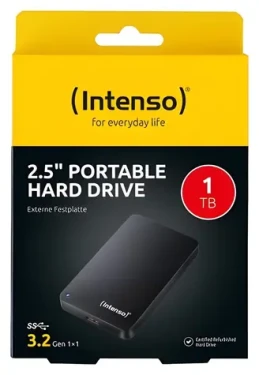INTENSO repasovaný externý disk 2,5" 1TB čierna / Externý disk / USB 3.2 Gen 1 / R: 85 MB/s / W: 75 MB/s (6021660)