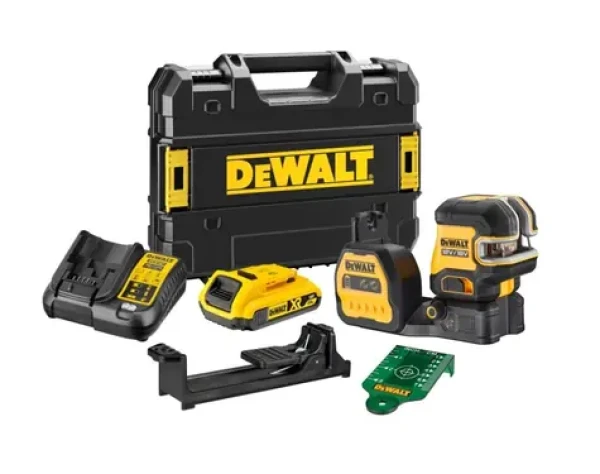 DeWalt DCE822D1G18 / Krížový laser so zeleným lúčom / až 30m / 1218 V / 2.0 Ah (DCE822D1G18)