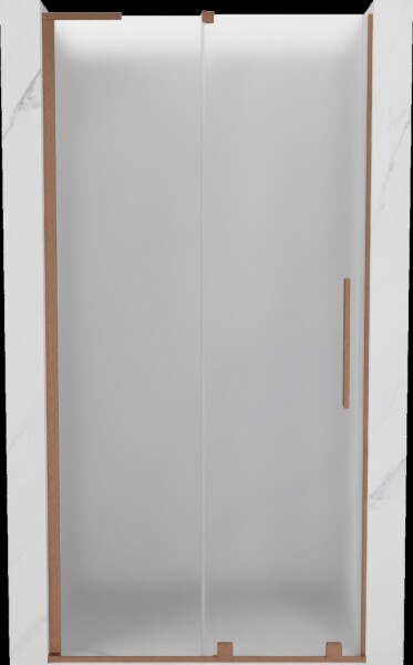 MEXEN/S - Velar L posuvné sprchové dvere 120, dekor, meď kartáčovaná 871-120-003-31-65